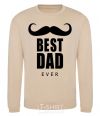 Sweatshirt Best dad ever with a moustache sand фото