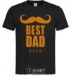 Men's T-Shirt Best dad ever with a moustache black фото