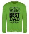 Sweatshirt Worlds best dad orchid-green фото