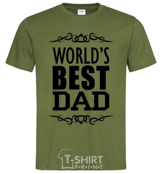 Men's T-Shirt Worlds best dad millennial-khaki фото