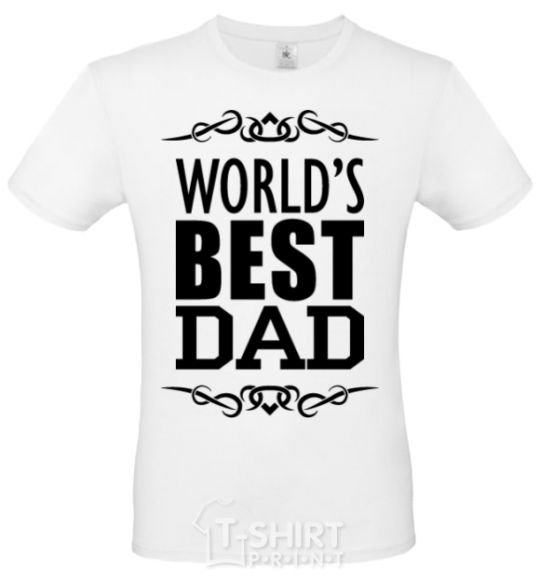 Men's T-Shirt Worlds best dad White фото