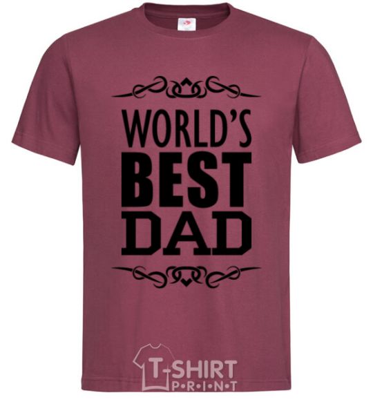 Men's T-Shirt Worlds best dad burgundy фото