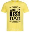 Men's T-Shirt Worlds best dad cornsilk фото