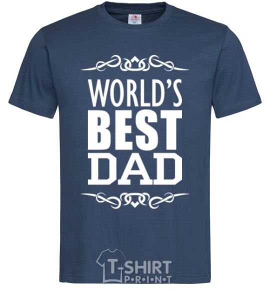 Men's T-Shirt Worlds best dad navy-blue фото