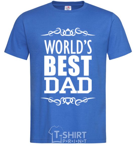 Men's T-Shirt Worlds best dad royal-blue фото