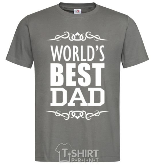 Men's T-Shirt Worlds best dad dark-grey фото