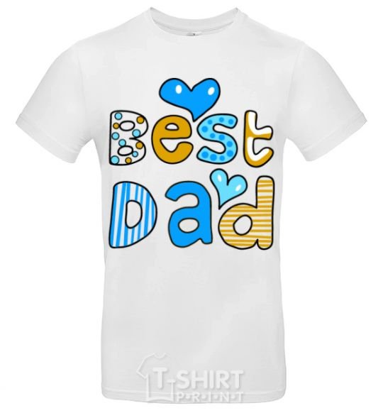 Мужская футболка Best dad Белый фото