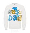 Sweatshirt Best dad White фото