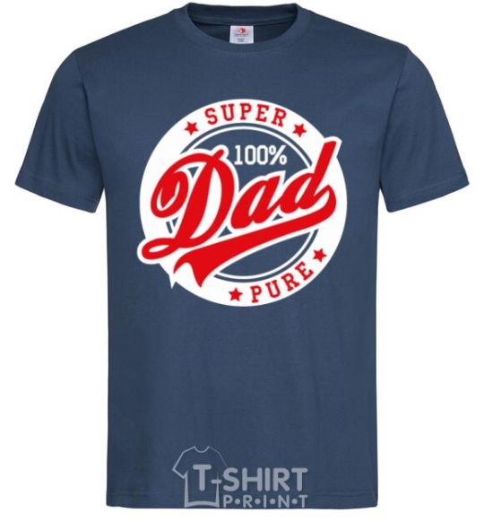 Men's T-Shirt Super Dad 100 pure navy-blue фото