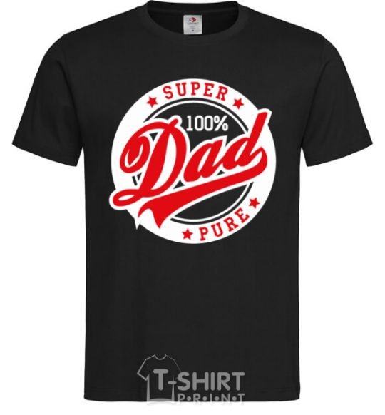 Men's T-Shirt Super Dad 100 pure black фото