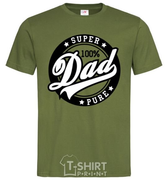 Men's T-Shirt Super Dad 100 pure millennial-khaki фото