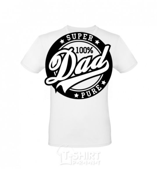 Men's T-Shirt Super Dad 100 pure White фото