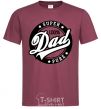 Men's T-Shirt Super Dad 100 pure burgundy фото