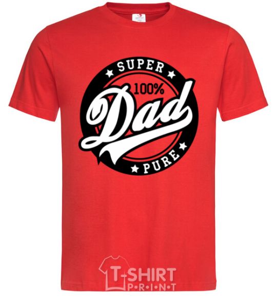 Men's T-Shirt Super Dad 100 pure red фото