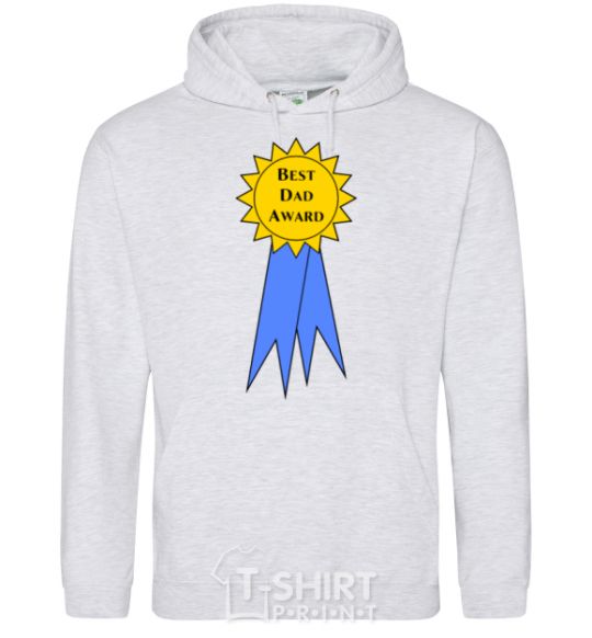 Men`s hoodie Best dad award sport-grey фото