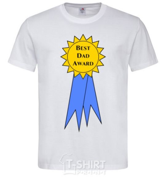 Men's T-Shirt Best dad award White фото