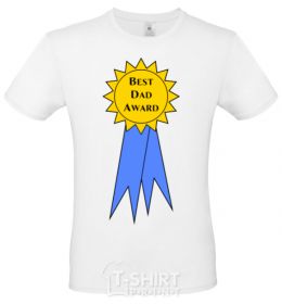 Men's T-Shirt Best dad award White фото