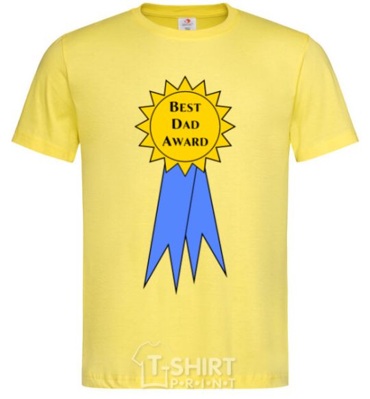 Men's T-Shirt Best dad award cornsilk фото