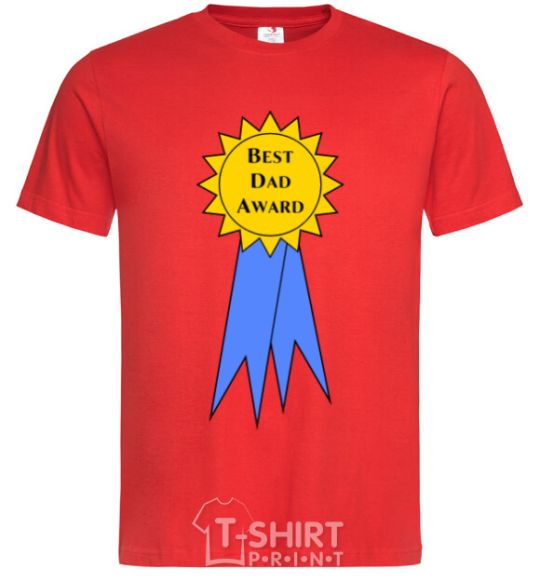 Men's T-Shirt Best dad award red фото