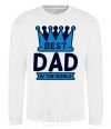 Свитшот Best dad in the world crown Белый фото