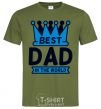 Men's T-Shirt Best dad in the world crown millennial-khaki фото