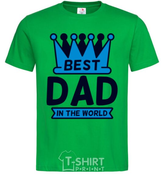Men's T-Shirt Best dad in the world crown kelly-green фото
