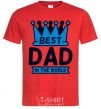 Men's T-Shirt Best dad in the world crown red фото