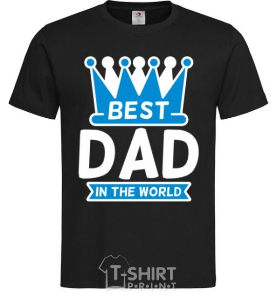 Men's T-Shirt Best dad in the world crown black фото