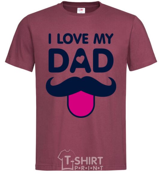 Мужская футболка I love my dad exclusive Бордовый фото