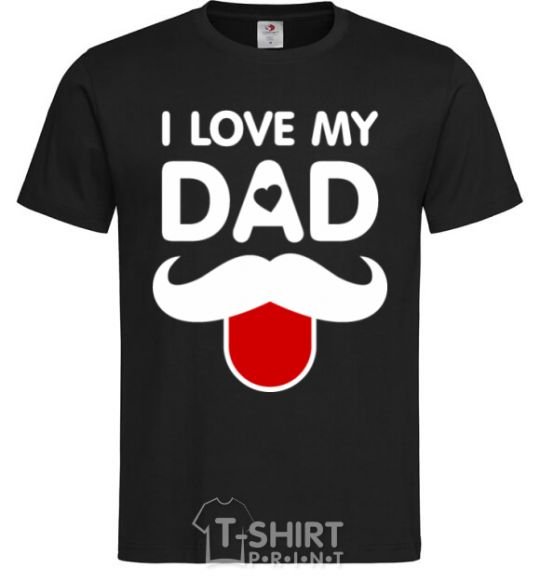 Мужская футболка I love my dad exclusive Черный фото