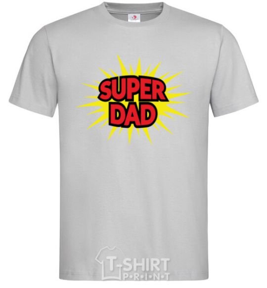 Мужская футболка Super Dad Серый фото