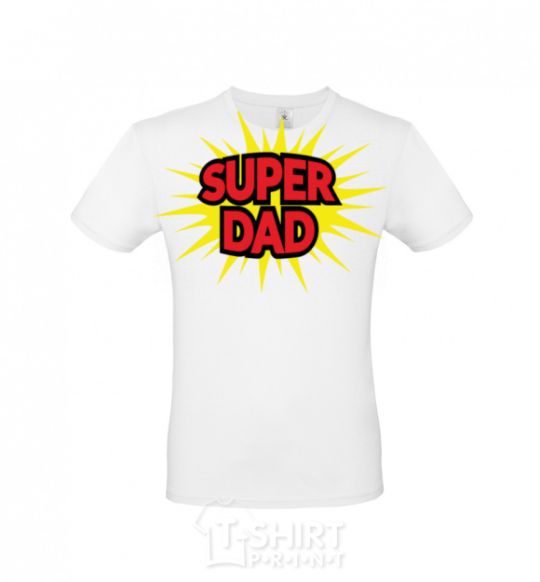 Мужская футболка Super Dad Белый фото