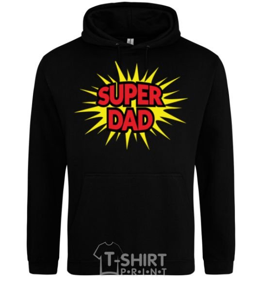 Men`s hoodie Super Dad black фото