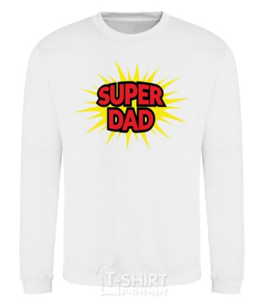 Свитшот Super Dad Белый фото