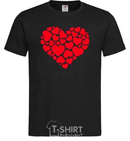 Men's T-Shirt Heart with heart black фото