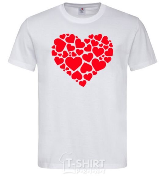 Men's T-Shirt Heart with heart White фото