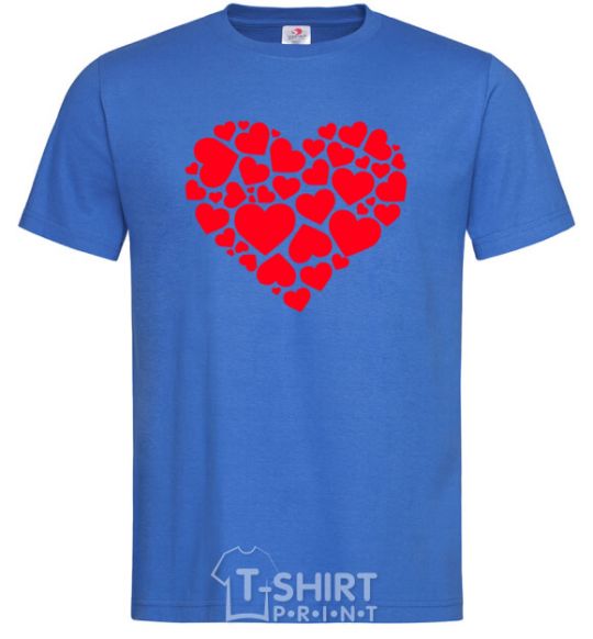 Men's T-Shirt Heart with heart royal-blue фото