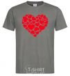 Men's T-Shirt Heart with heart dark-grey фото
