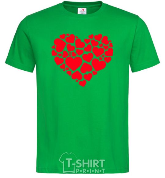 Men's T-Shirt Heart with heart kelly-green фото
