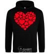 Men`s hoodie Heart with heart black фото