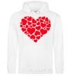 Men`s hoodie Heart with heart White фото
