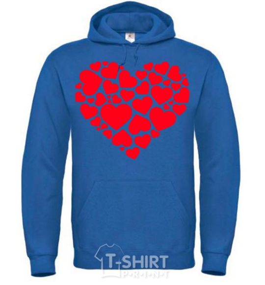 Men`s hoodie Heart with heart royal фото