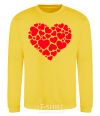 Sweatshirt Heart with heart yellow фото