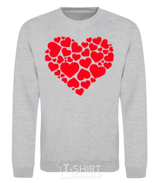 Sweatshirt Heart with heart sport-grey фото