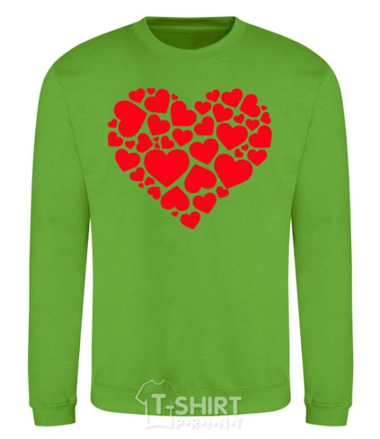 Sweatshirt Heart with heart orchid-green фото