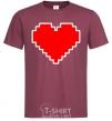 Men's T-Shirt Lego heart burgundy фото