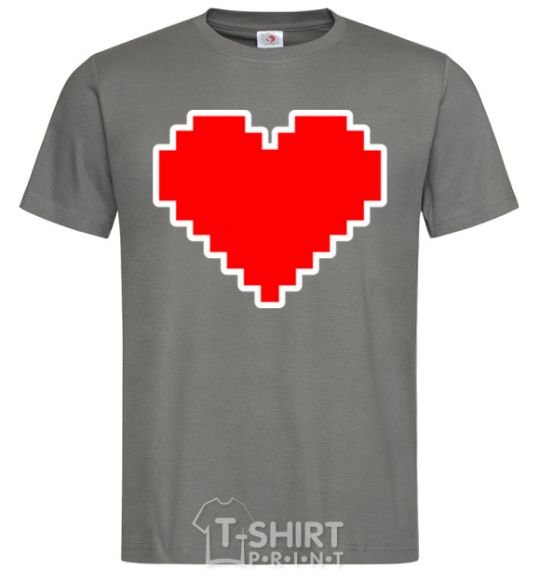 Men's T-Shirt Lego heart dark-grey фото
