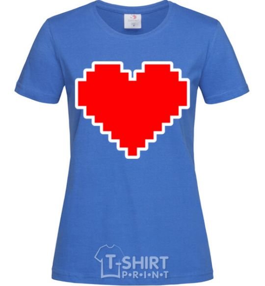 Women's T-shirt Lego heart royal-blue фото