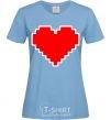 Women's T-shirt Lego heart sky-blue фото