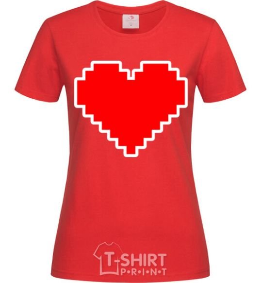 Women's T-shirt Lego heart red фото